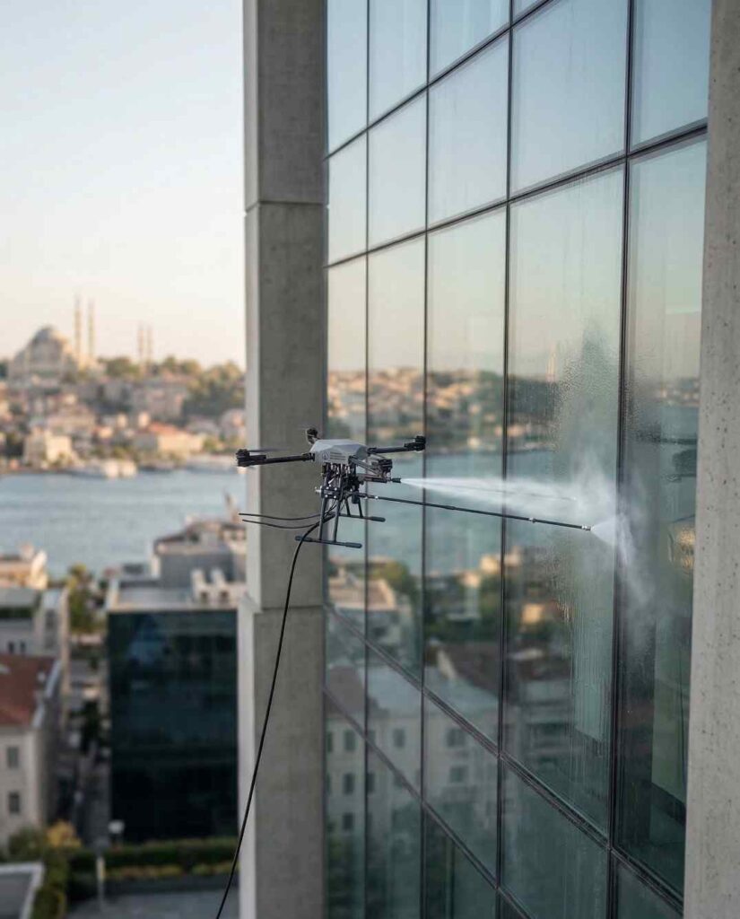 Drone ile bina temizliği ve bakımı