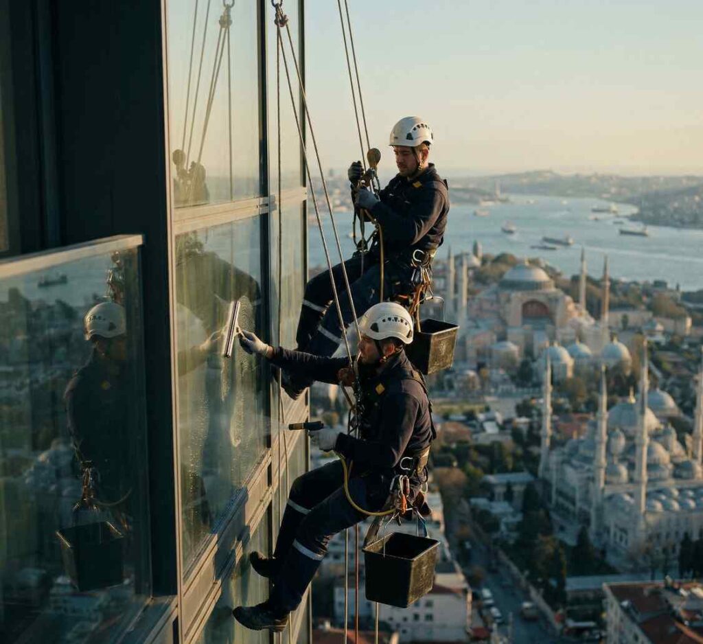 Endüstriyel dağcılık ile bina temizliği ve bakımı