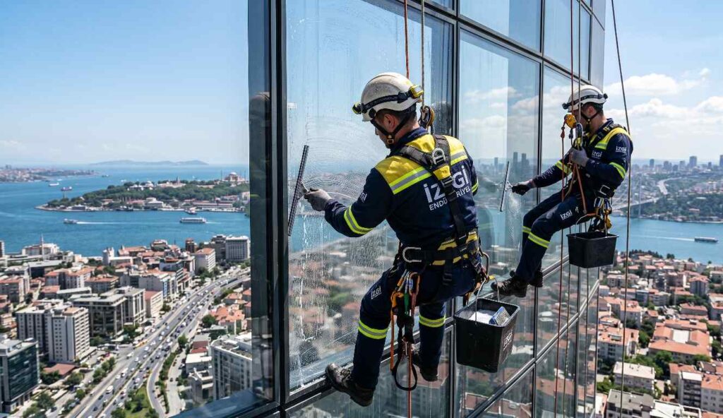 Saf su ile bina dış cephe cam temizliği hizmetleri
