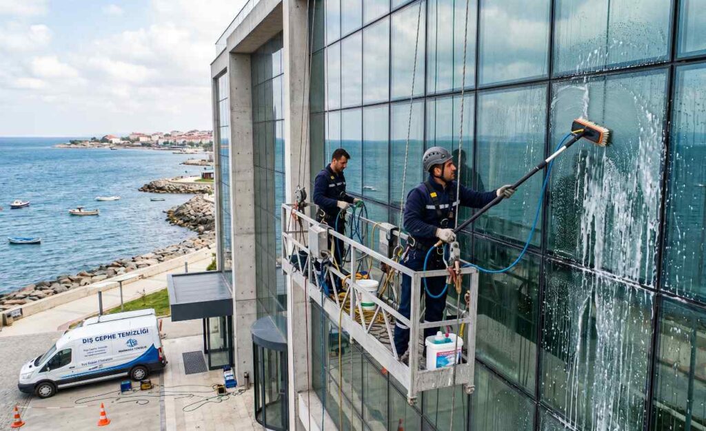 Cam cephelerde tuz kalıntısı temizliği çalışmaları