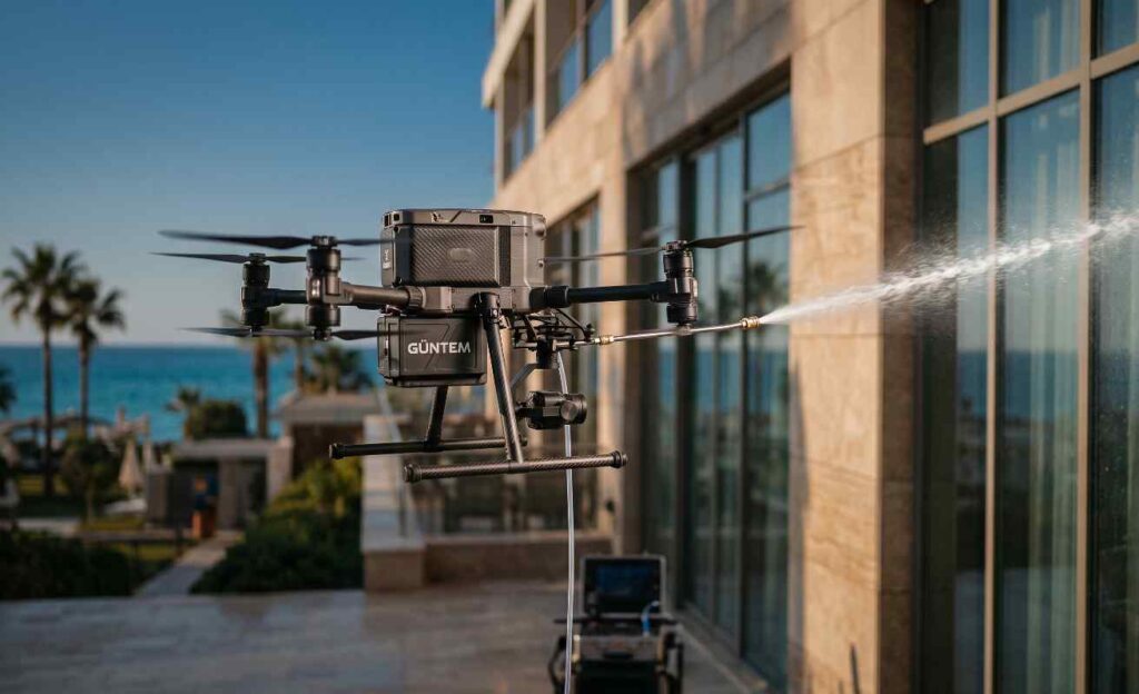Endüstriyel temizlik drone modeli