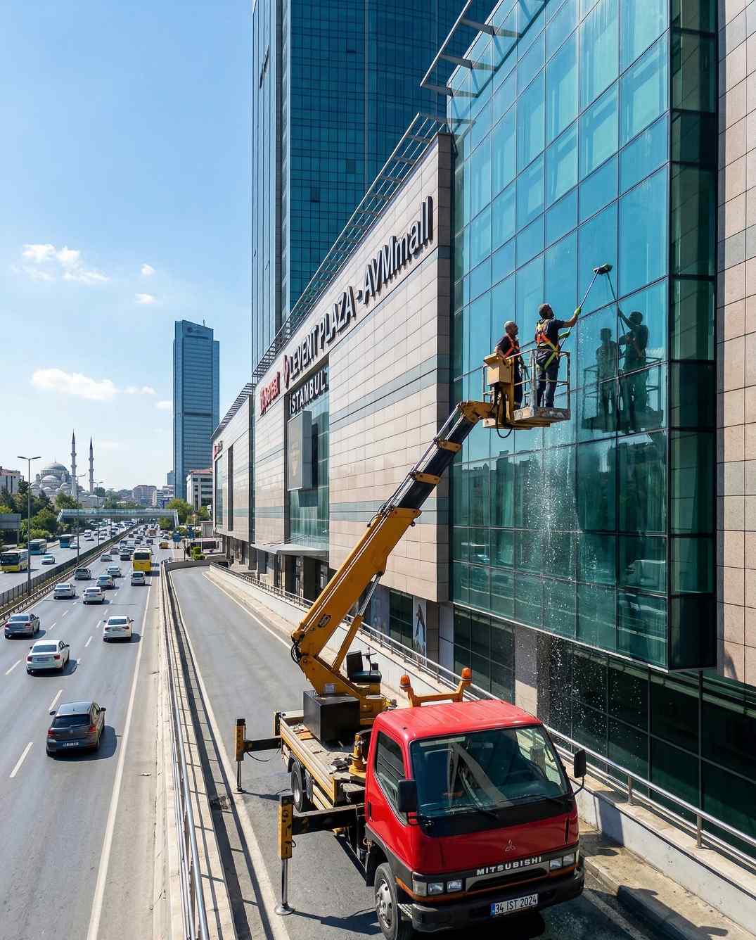 Sepetli vinçle Bahçelievler dış cephe temizliği hizmetleri