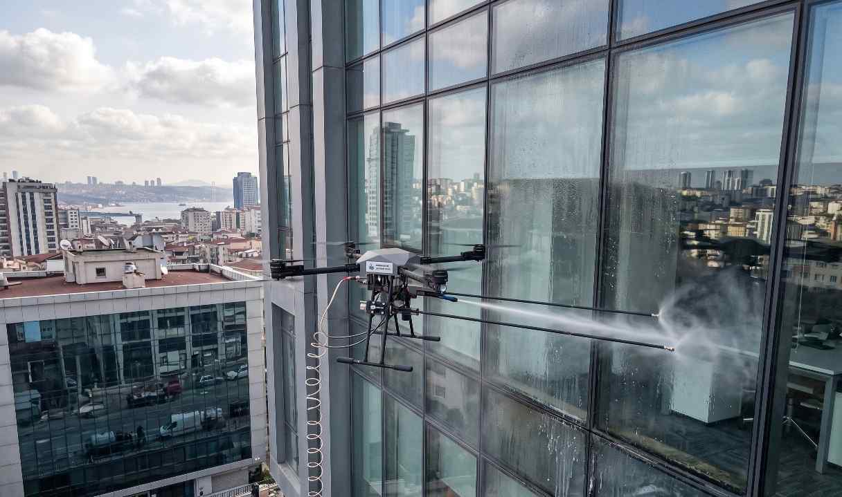 Kağıthane'de drone ile dış cephe yıkama hizmetleri