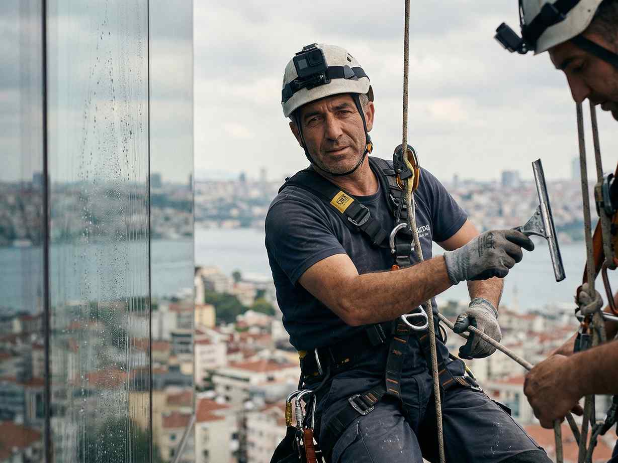 Endüstriyel dağcılık ile Avcılar dış cephe cam temizliği hizmetleri