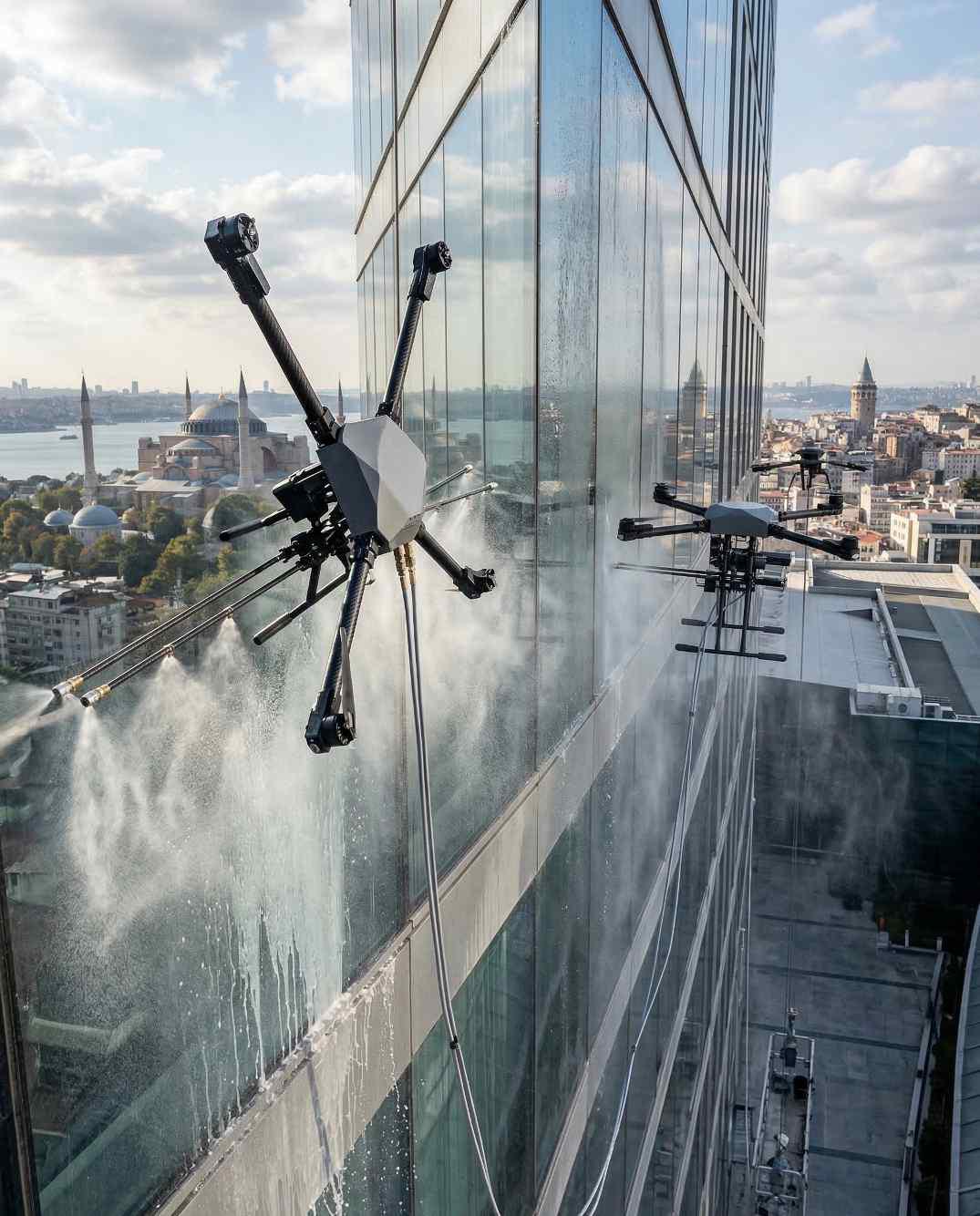 Drone ile Beylikdüzü dış cephe temizlik hizmetleri