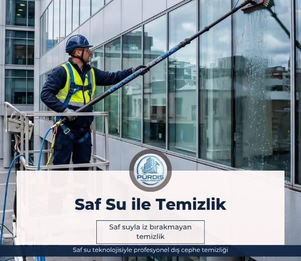 Saf su teknolojisi ile dış cephe ve cam temizliği