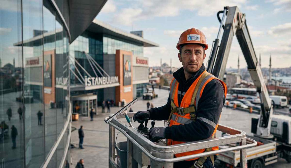 Sepetli vinçle Maltepe plaza cam temizliği hizmeti