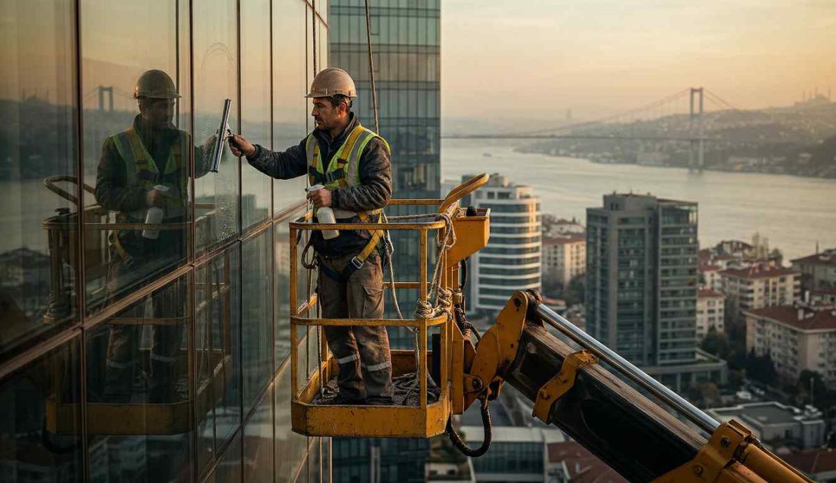 Sepetli vinçle Başakşehir dış cephe temizliği hizmetleri