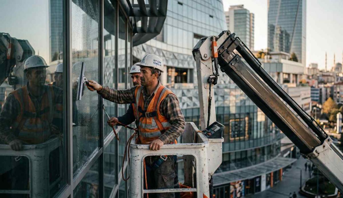 Vinçle dış cephe temizliği hizmetleri