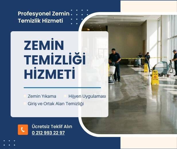 Giriş ve ortak alanlarda profesyonel zemin yıkama çalışması